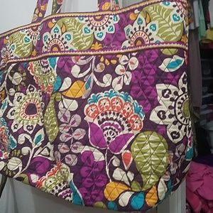 Very large Plum Crazy tote bag